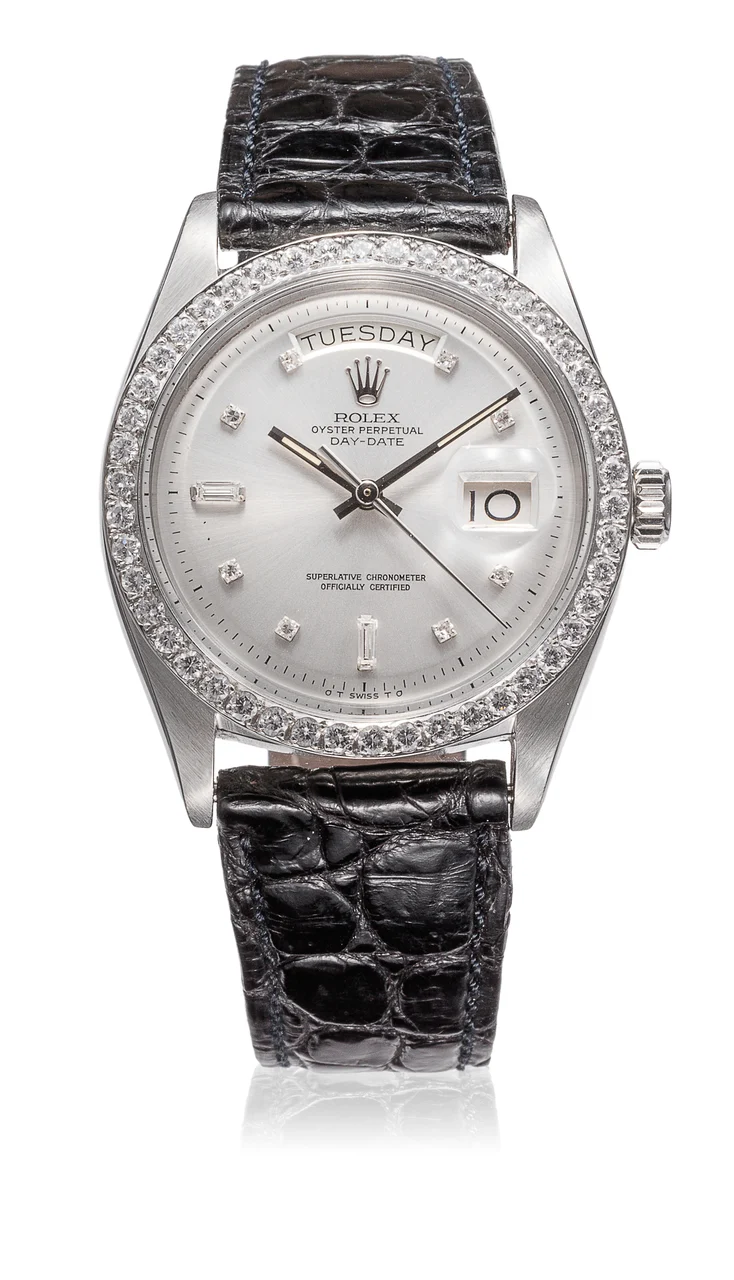 Rolex ROLEX REF. 6613, OYSTER PERPETUAL, DAY-DATE, SUPERLATIVE CHRONOMETER OFFICIALLY CERTIFIED, PLATINUM kol saati