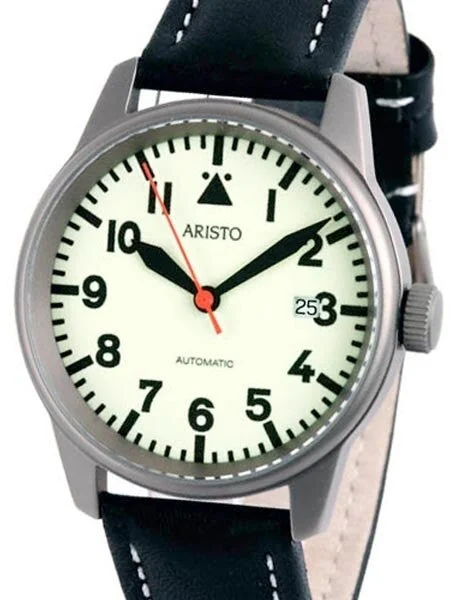 Aristo Titanium Case Swiss Automatic Watch with Luminous Dial 5H70TI kol saati