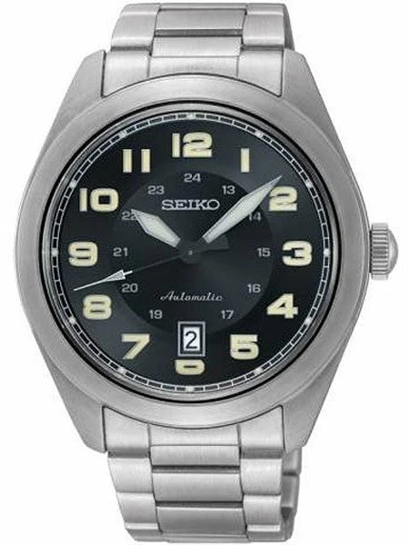Seiko NEO Sports, Automatic Watch with Stainless Steel Bracelet, Black Dial #SRPC85K1 kol