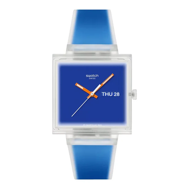 Swatch What If...see Thru Blue? SO38K701 kol saati