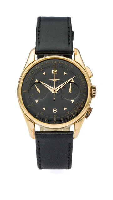 Longines LONGINES REF. 6595 FLY BACK CHRONOGRAPH ROSE GOLD Very fine and rare, manual-wind