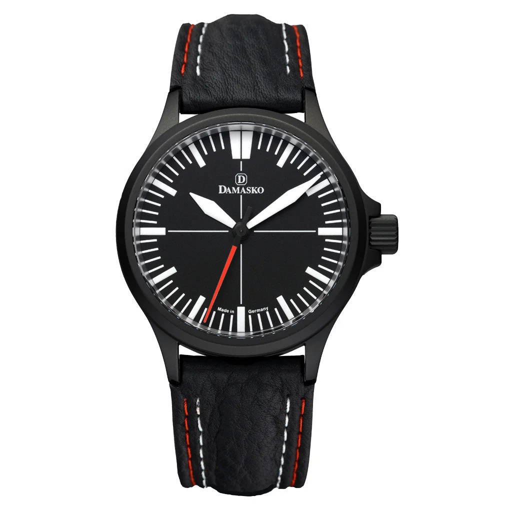 Damasko Black Steel Automatic Watch #DK30BK 39 mm kol saati