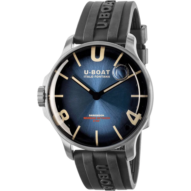 U-Boat Darkmoon 44mm Blue SS Soleil 8704/D kol saati