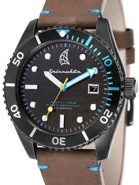 Spinnaker Wreck Automatic Vintage Style Sports Watch with Distressed IP Case #SP-5051-04 k