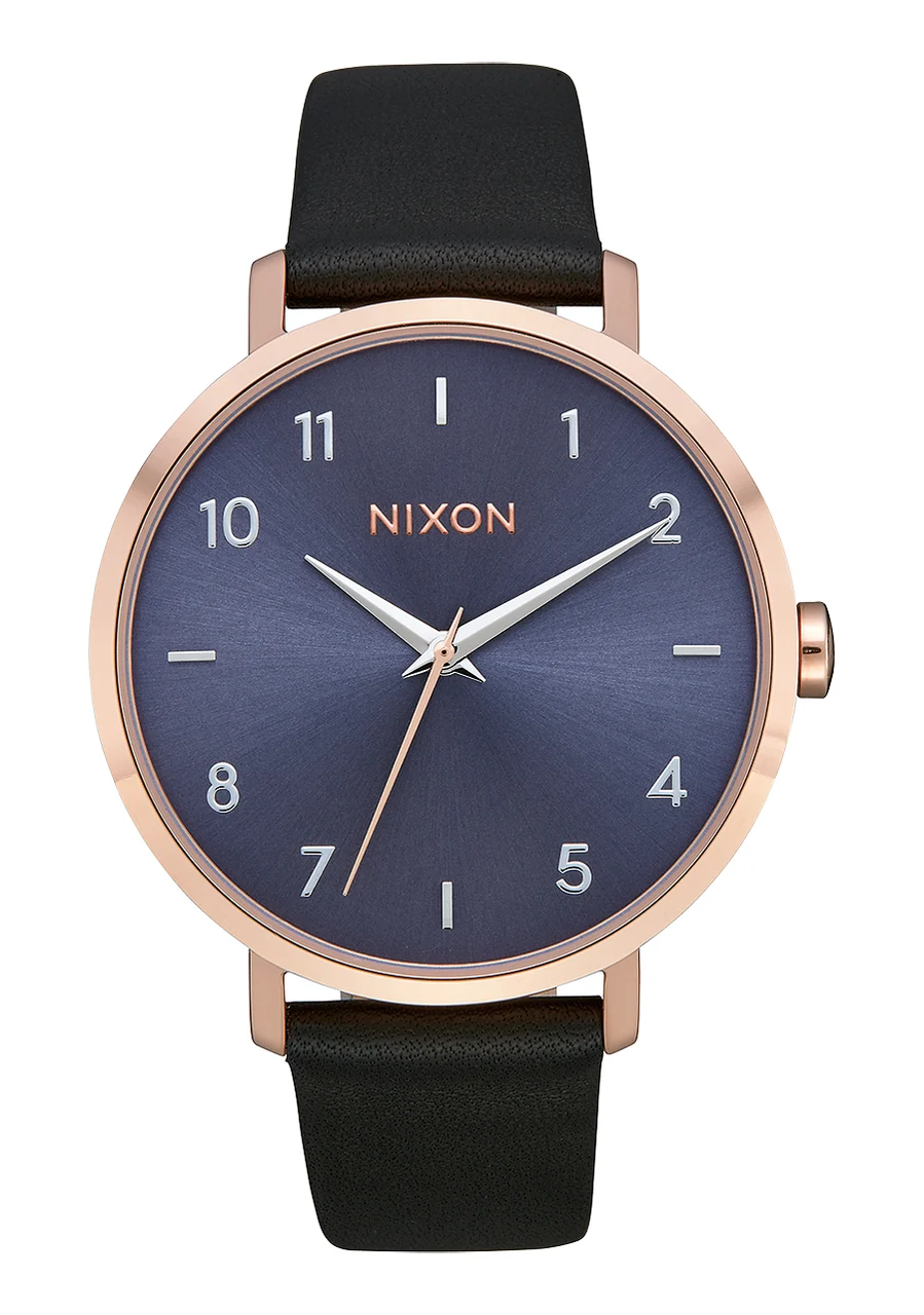 Nixon US Arrow Leather - Rose Gold / Storm A1091-3005-00 kol saati