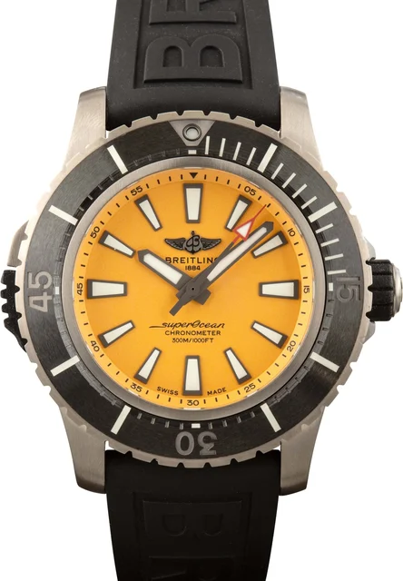 Breitling Superocean Yellow Dial E17369241I1S1 kol saati