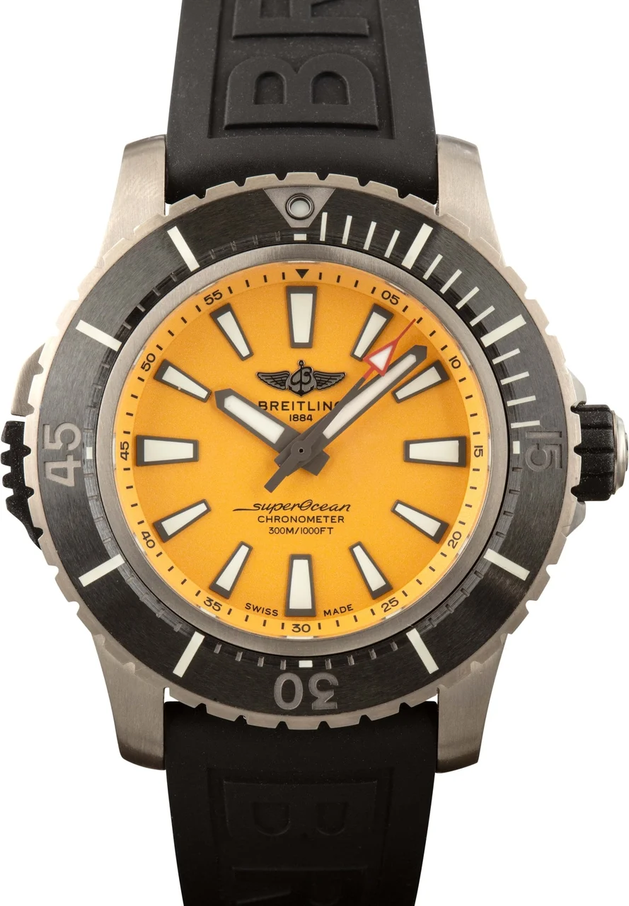Breitling Superocean Yellow Dial E17369241I1S1 48 mm kol saati