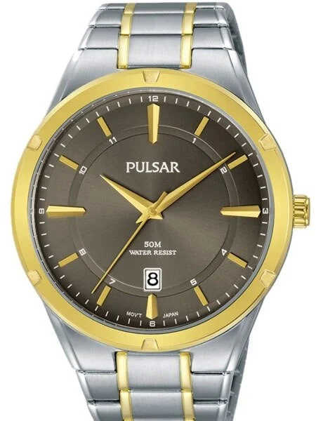 Pulsar Quartz Watch with 42mm Case and Radiant Charcoal Dial #PS9522 kol saati