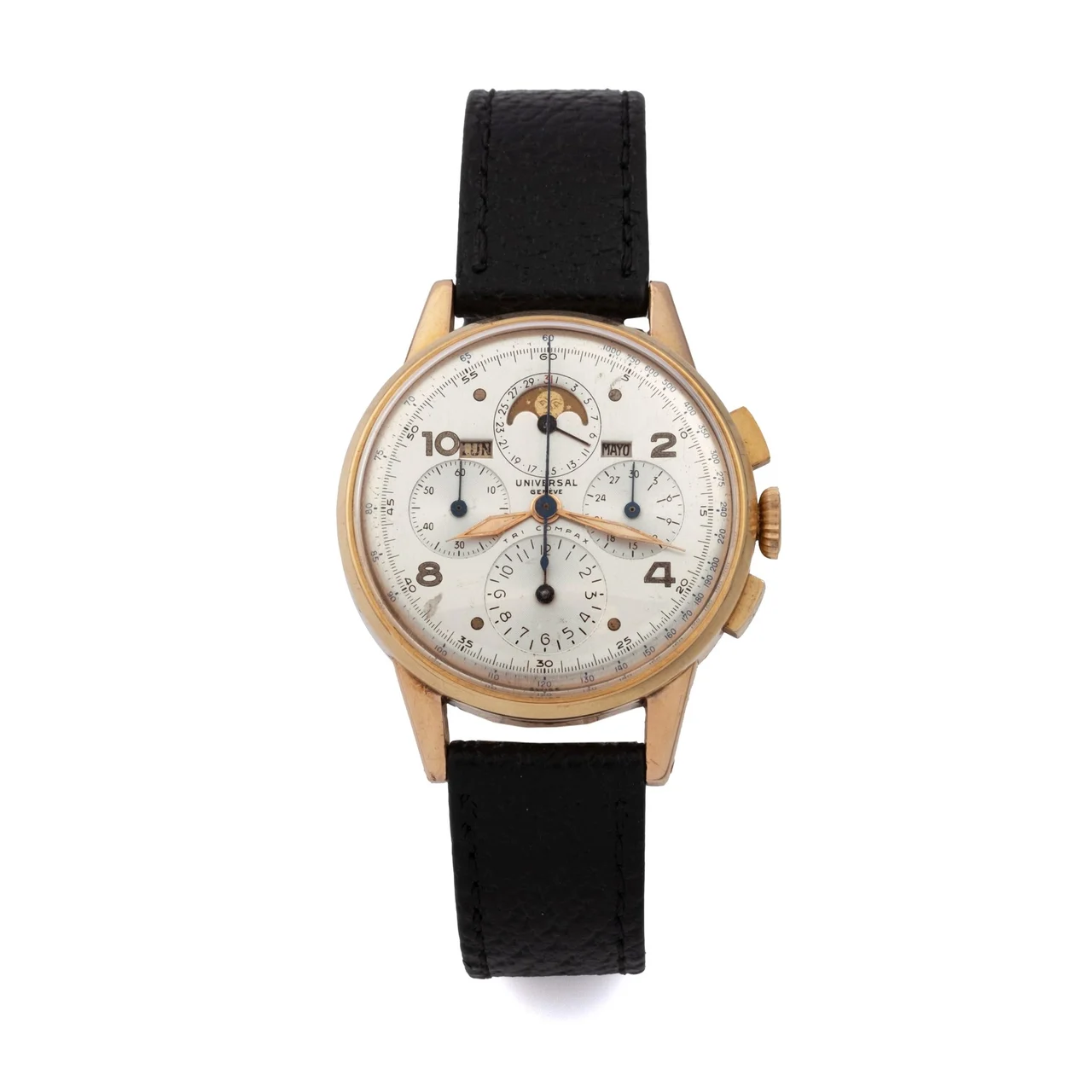 Universal UNIVERSAL REF. 12253 TRI-COMPAX YELLOW GOLD kol saati