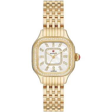 Michele Watches Michele Meggie Gold Diamond Stainless Steel Watch MWW33B000003 kol saati