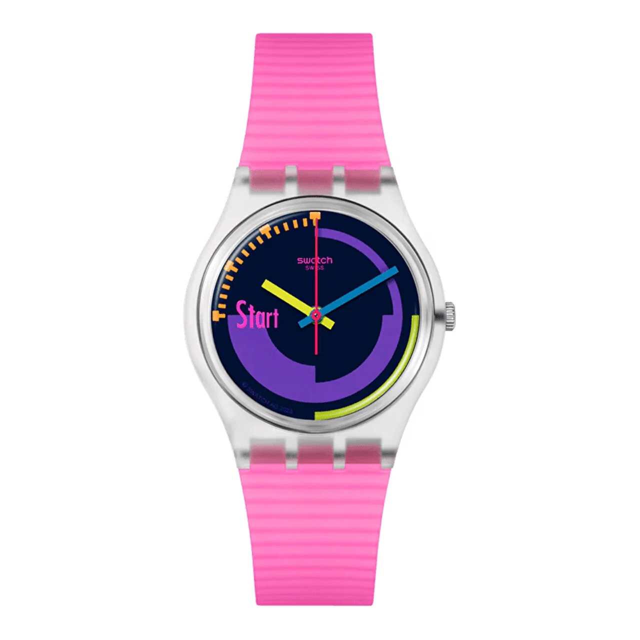 Swatch Neon Pink SO28K111 34 mm kol saati