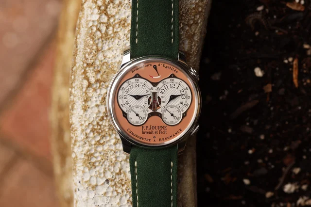 F.P. Journe Chronometre a Resonance ref. RQ “Platinum/Salmon kol saati