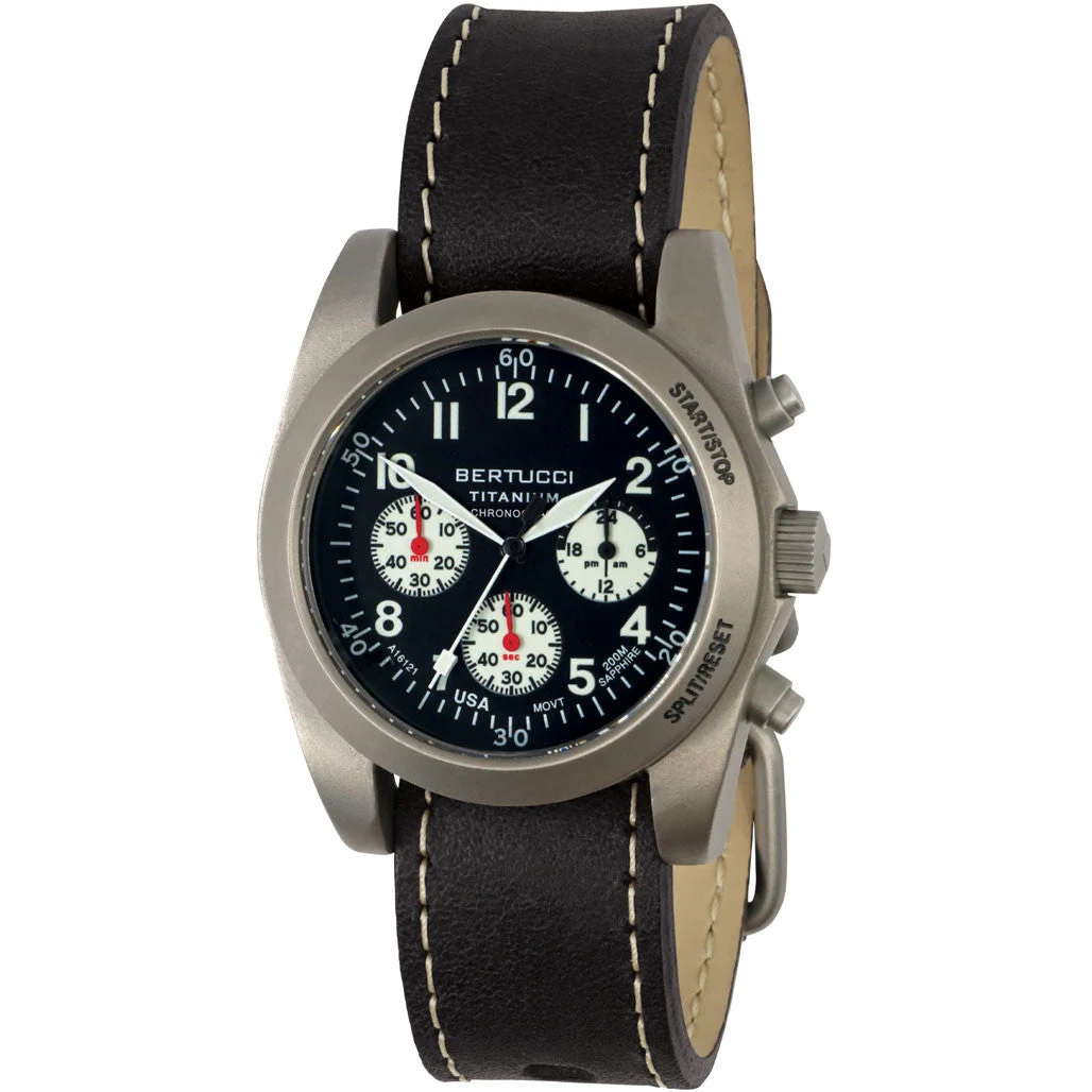 Bertucci American Field Titanium Chronograph Watch with Sapphire Crystal #13345 42 mm kol saati