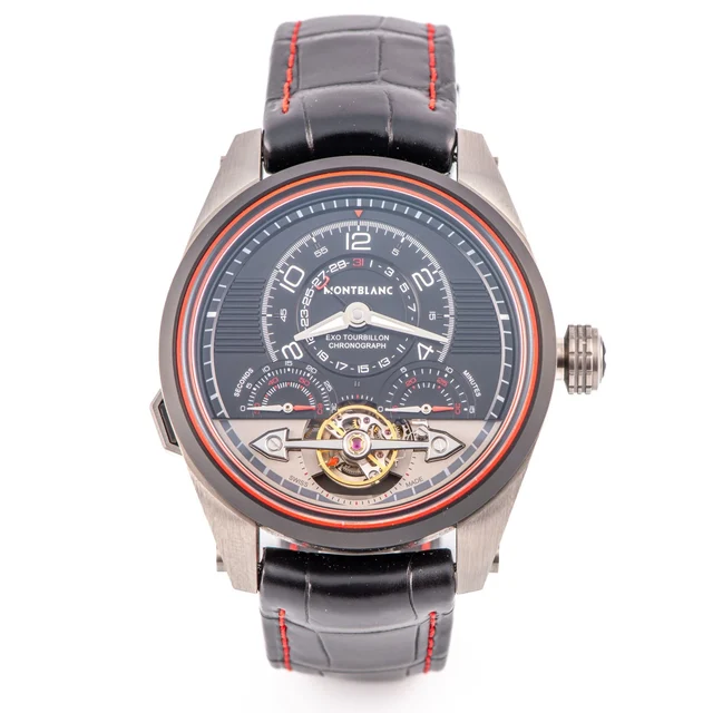 Montblanc Ref. 7397; "Exotourbillon"; limited edition of 100 pieces; titanium kol saati