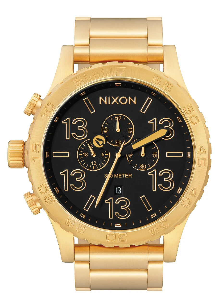 Nixon US Chrono Friday the 13th Edition - All Gold A1398-502-00 kol saati