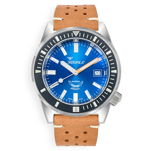 Squale Matic 600 meter Professional Swiss Automatic Dive watch with 44mm Polished Case #Ma