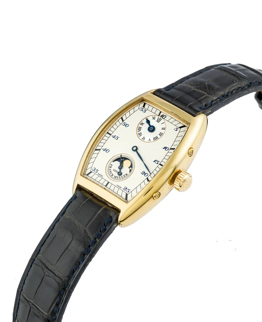Franck Muller Curvex FRANCK MULLER CURVEX REF. 7500DS JUMPING HOUR YELLOW GOLD Fine and ra