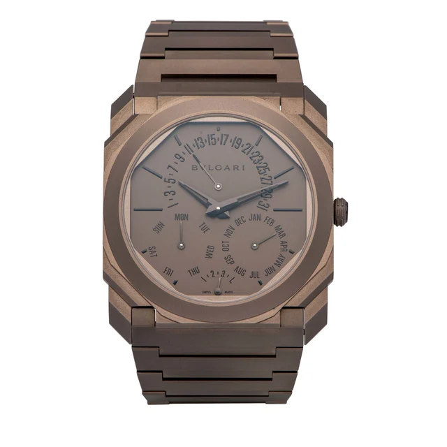 Bulgari BULGARI, REF. BGO 40 T QPXT, OCTO FINISSIMO PERPETUAL CALENDAR, TITANIUM kol saati