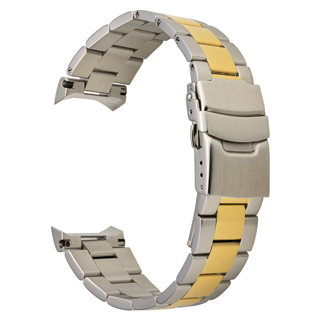 Islander Two-tone Three-Link Watch Bracelet for Casio Duro Quartz Dive Watch #BRAC-117 kol saati