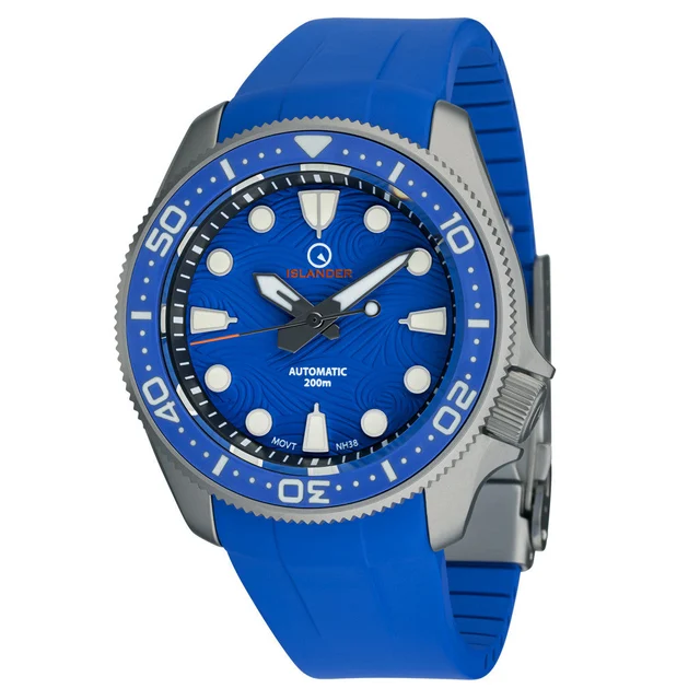 Islander Sands Point Titanium Diver with Blue Wave Dial #ISL-159 kol saati