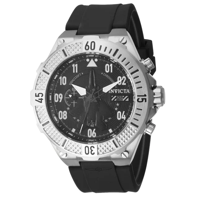 Invicta Aviator Ascend Watch - 50mm, Black (39888) kol saati