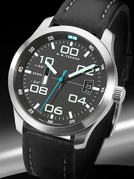 NB Yaeger Swiss Automatic Pilot Watch with Sapphire Crystal #TENDENCE-C1 40 mm kol saati