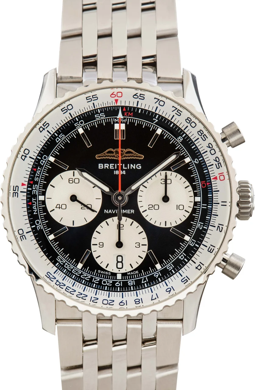 Breitling Navitimer Chronograph B01 Black Dial AB0139211B1A1 41 mm kol saati