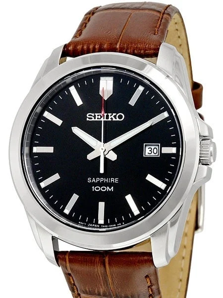 Seiko Neo Classic Quartz Watch with Sapphire Crystal and 41mm Stainless Steel Case #SGEH49P2 41 mm kol saati