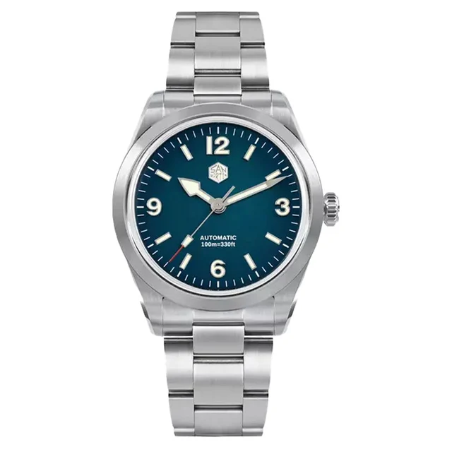 San Martin Watches San Martin 38mm Automatic Sport Watch with Blue Gradient Dial #SN0107-A