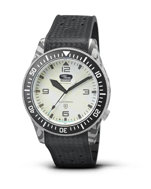 Elliot Brown Watches Land Rover x Elliot Brown Trophy II Snow kol saati