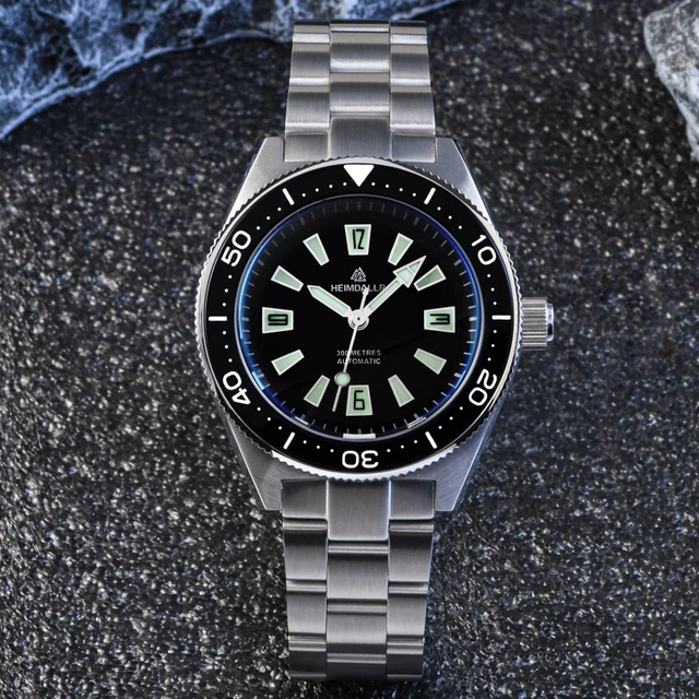 Heimdallr Automatic Dive Watch H14 海米德-H14 梯形字钉-黑面钢带- 625 kol saati