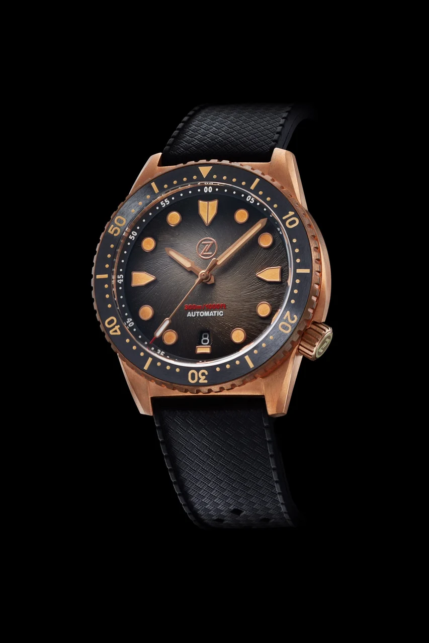 Zelos Mako V3 300m Bronze Vintage Black 20 mm kol saati