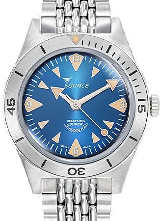 Squale Super- Big Arrows Blue - Bracelet SUPERSSABL.AC/SQ 45 mm kol saati