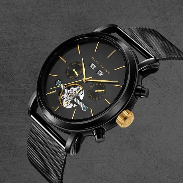 Matt Arend Aficionado Classic Black / Gold MA 301 Aficionado Classic Black / Gold kol saat