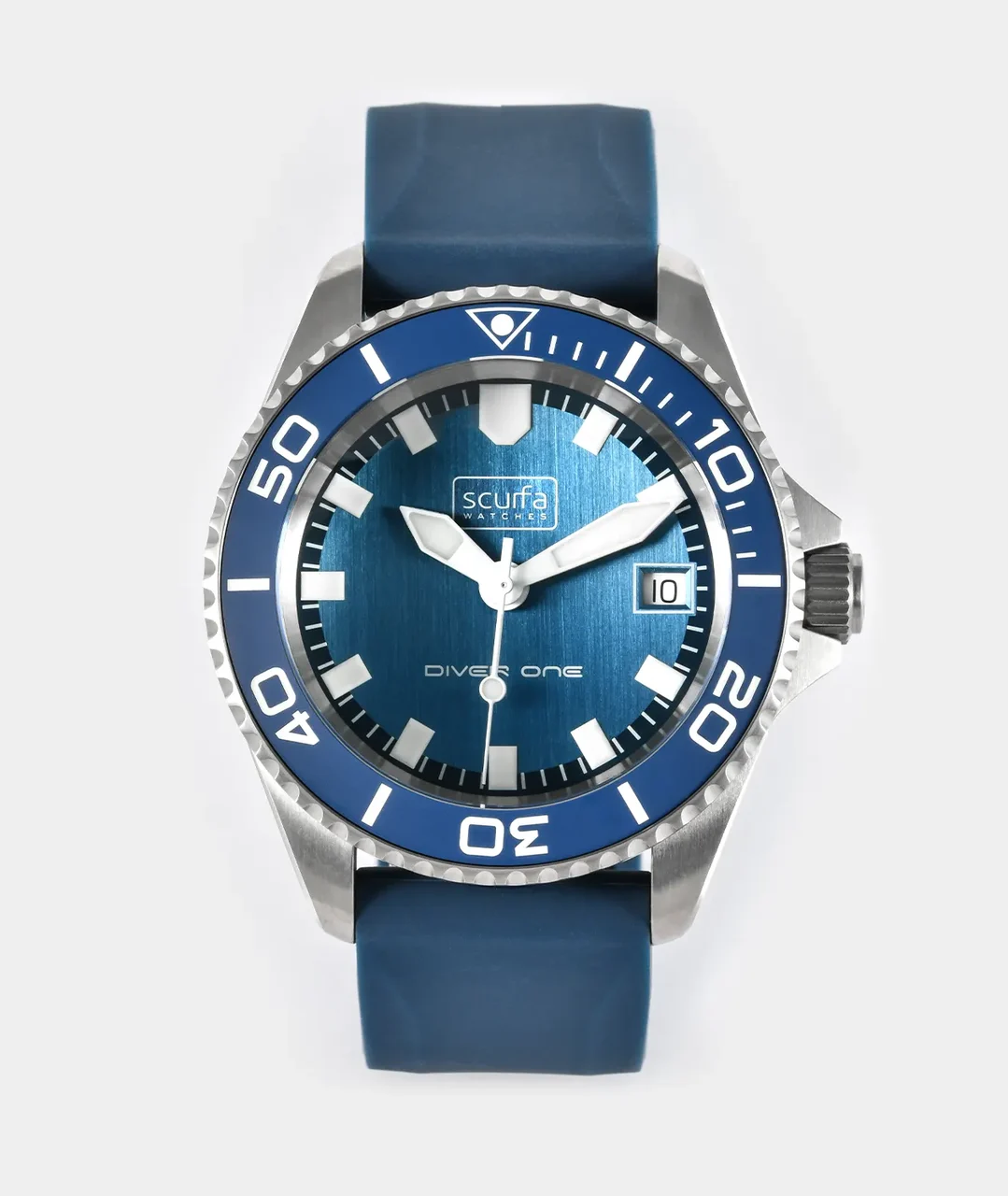 Scurfawatches D1-500-TITANIUM-BLUE-PROTO-DIAL-25 40 mm kol saati