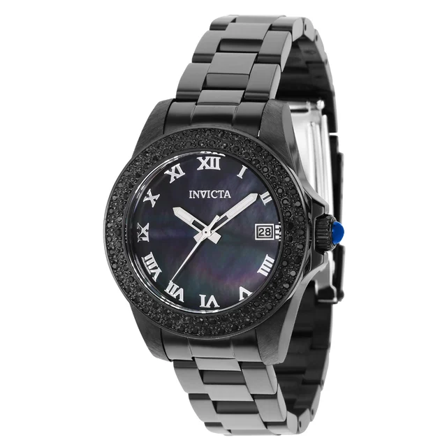 Invicta Angel Watch w/ Mother of Pearl Dial - 34mm, Black (37414) kol saati