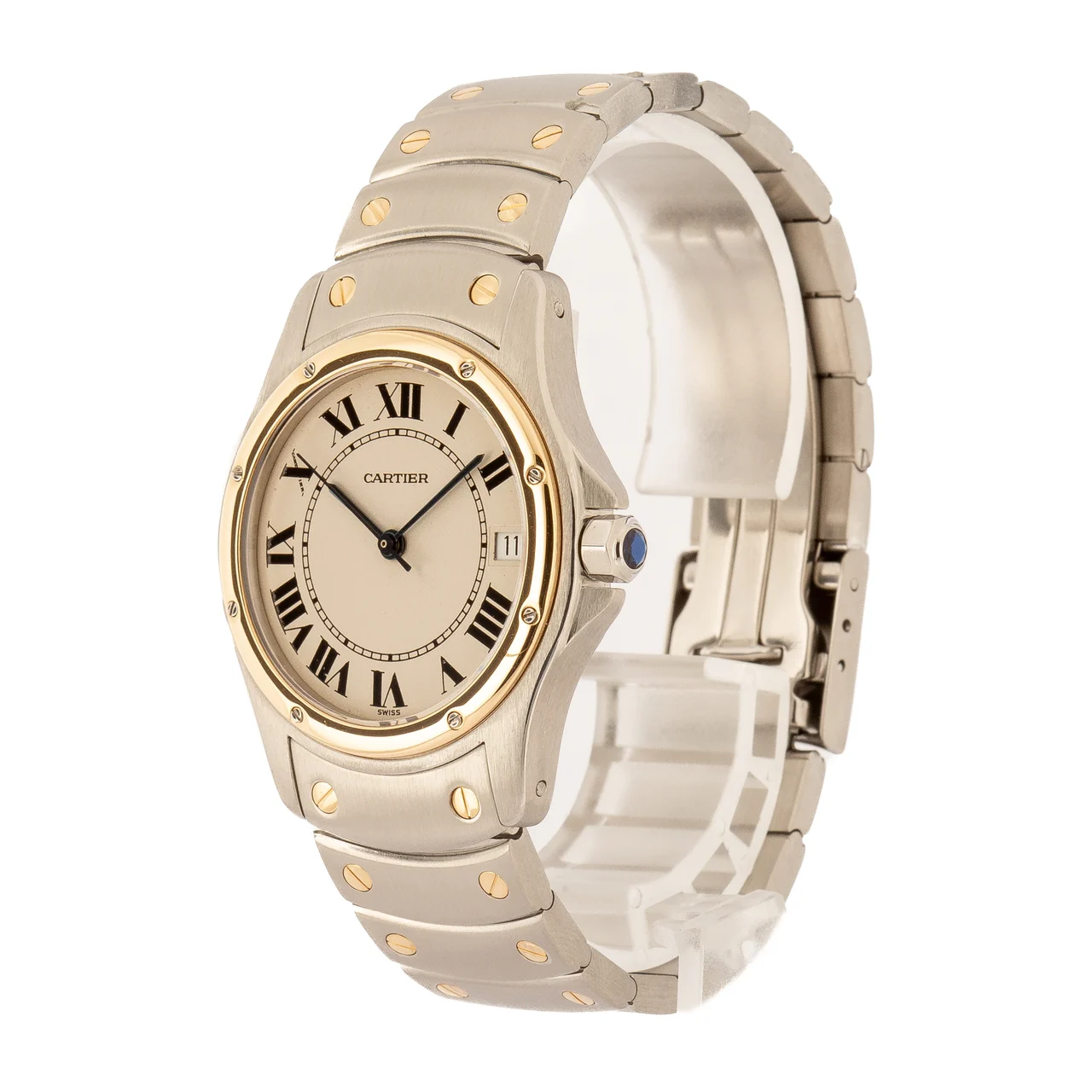 Cartier Santos Ronde Ref W20036R3 Two Tone 33 mm kol saati