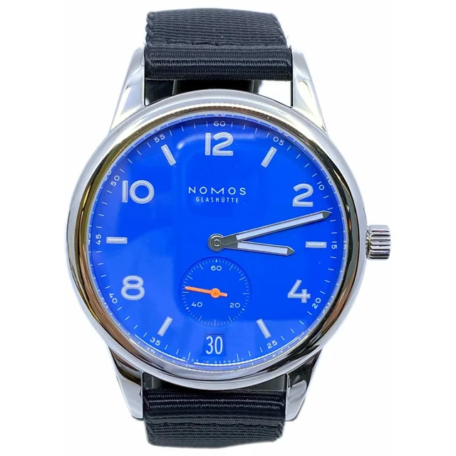 NOMOS Glashütte Club Automatic Date Blue 777 210000008708 kol saati