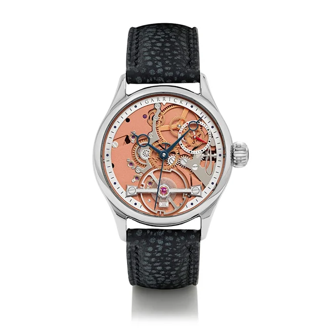 Garrick Deadbeat Seconds - Rose Gold Dial British Jumping Seconds S3-DBS-ST-RG kol saati
