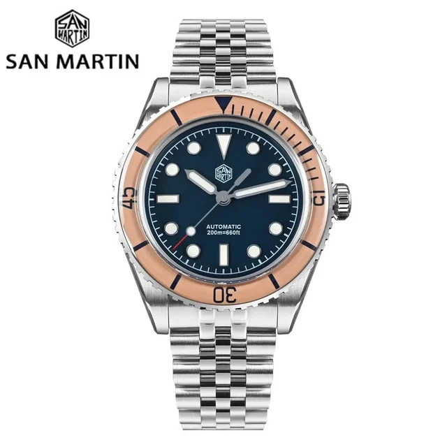 eprolo San Martin Diver SN0133 40mm NH35 Automatic AR Sapphire Bezel J-type Bracelet Water