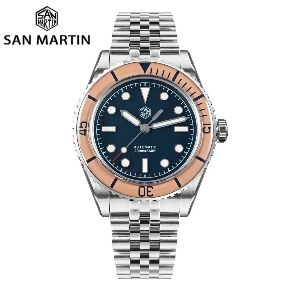 eprolo San Martin Diver SN0133 40mm NH35 Automatic AR Sapphire Bezel J-type Bracelet Waterproof 200m Swiss Lume AF96F7449A704B0D9BE7A30F4272D356 40 mm kol saati