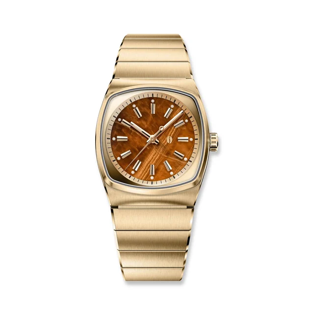 Brew Watches Metric Lite - Tiger Eye Automatic Watch MTRC-LTE-TIGER kol saati