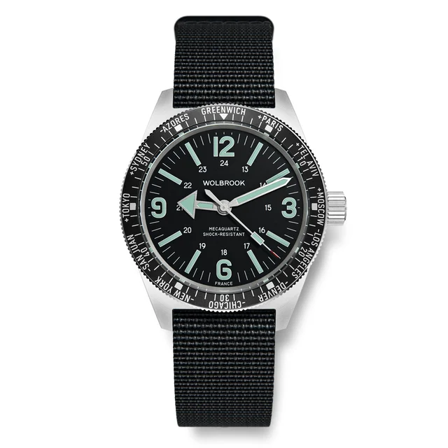 Wolbrook 22-SWM-301-NYL-BLK kol saati