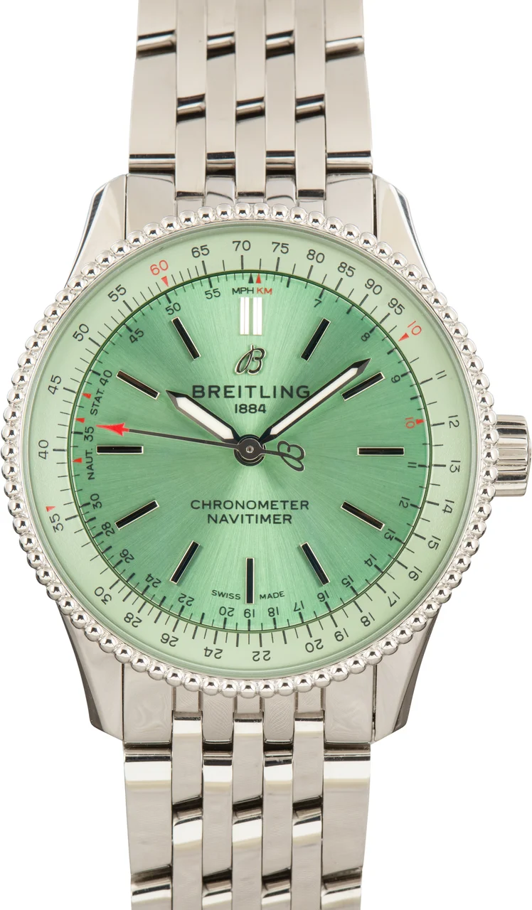 Breitling Navitimer Automatic 35 Green Dial A17395361L1A1 35 mm kol saati