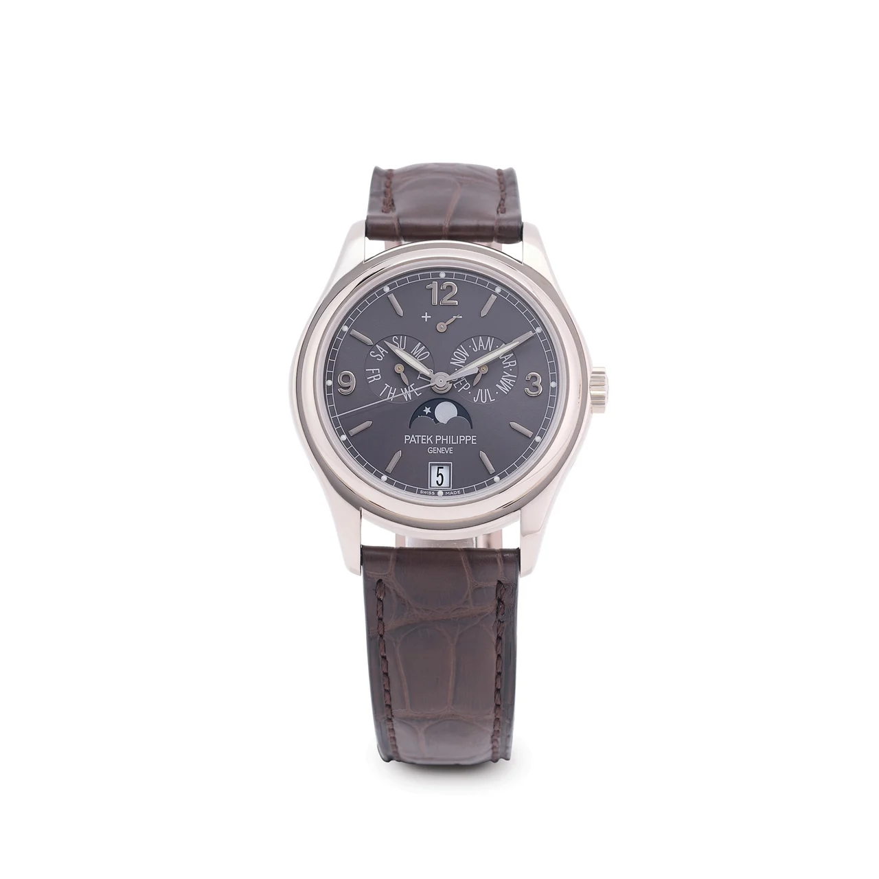 Patek Philippe PATEK PHILIPPE, REF. 5146G-010, ANNUAL CALENDAR, GREY DIAL, 18K WHITE GOLD kol saati
