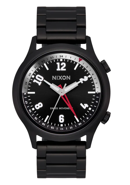 Nixon US Drifter GMT - Super Black / Black Sunray A1422-5288-00 kol saati