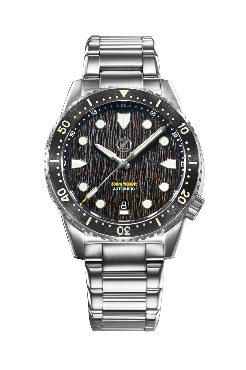 Zelos Mako 300m Diver 'Raindrop Carbon' 40 mm kol saati