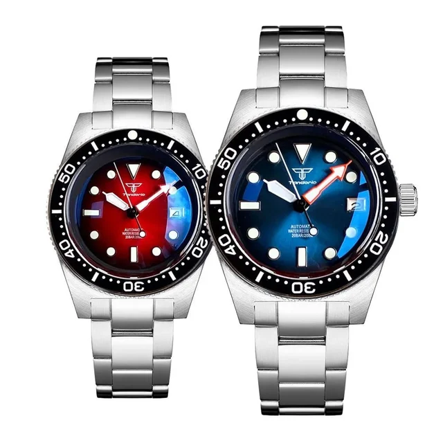 Wristfull Tandorio AR Sapphire 62mas 200m Diving NH35 Mechanical Watch Sunburst TD212 14:2