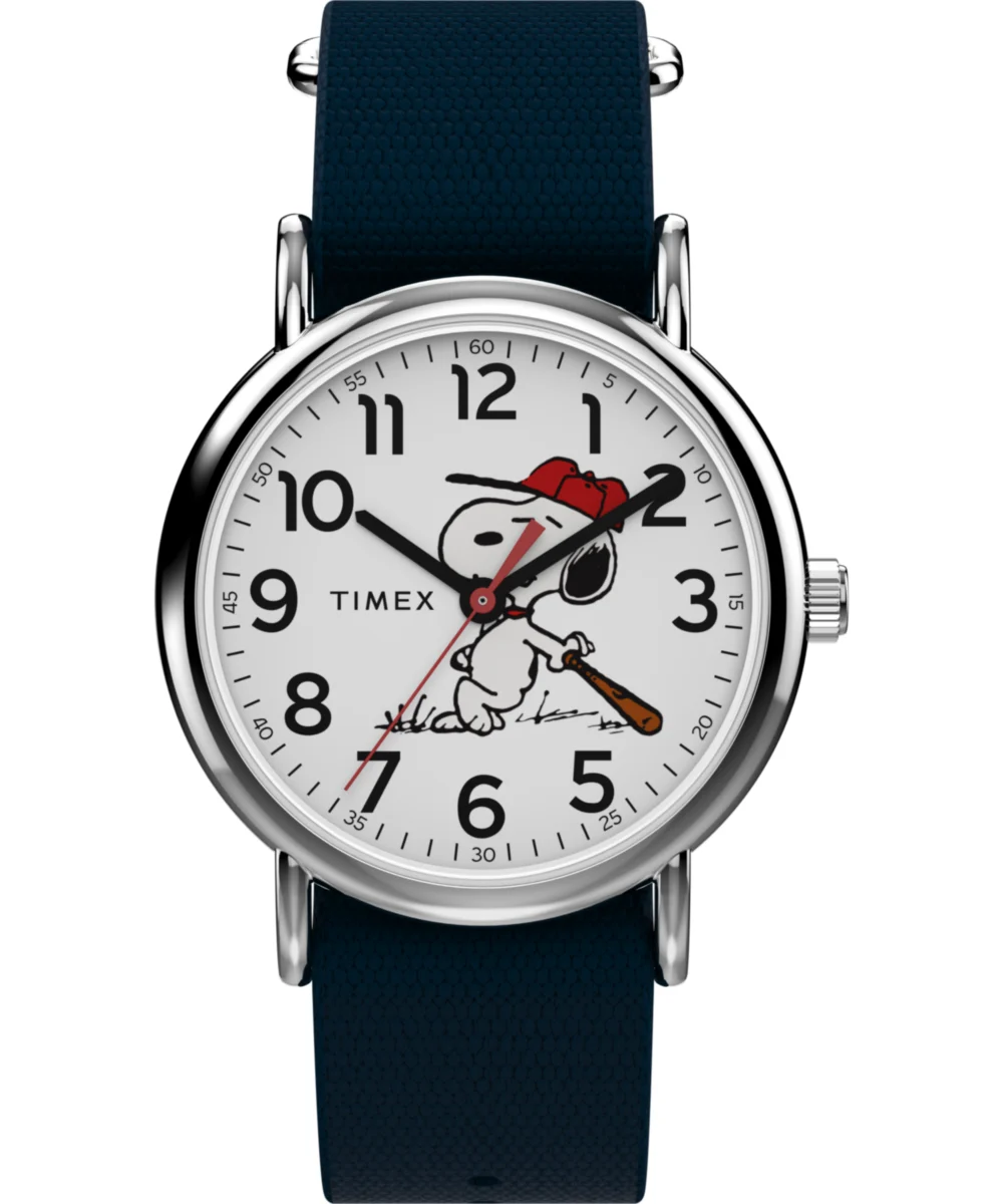Timex Peanuts® x Weekender Baseball 38mm Fabric Strap Watch TW2Y51400 38 mm kol saati