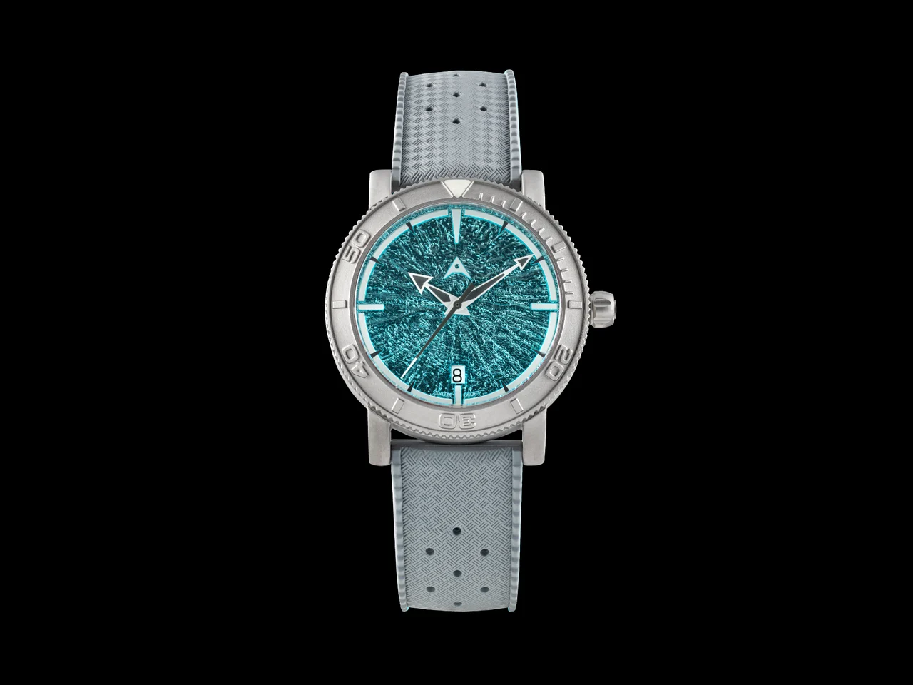 Aerotec Watches Aerotec Atlantic-The Minimalist Titanium Dive Watch - Teal d 40 mm kol saati
